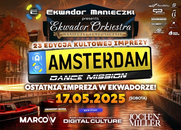 Bilety na  ,,AMSTERDAM DANCE MISSION” 23 EDYCJA